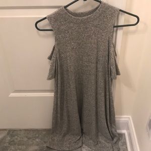 hollister open shoulder short sleeve sweater dress